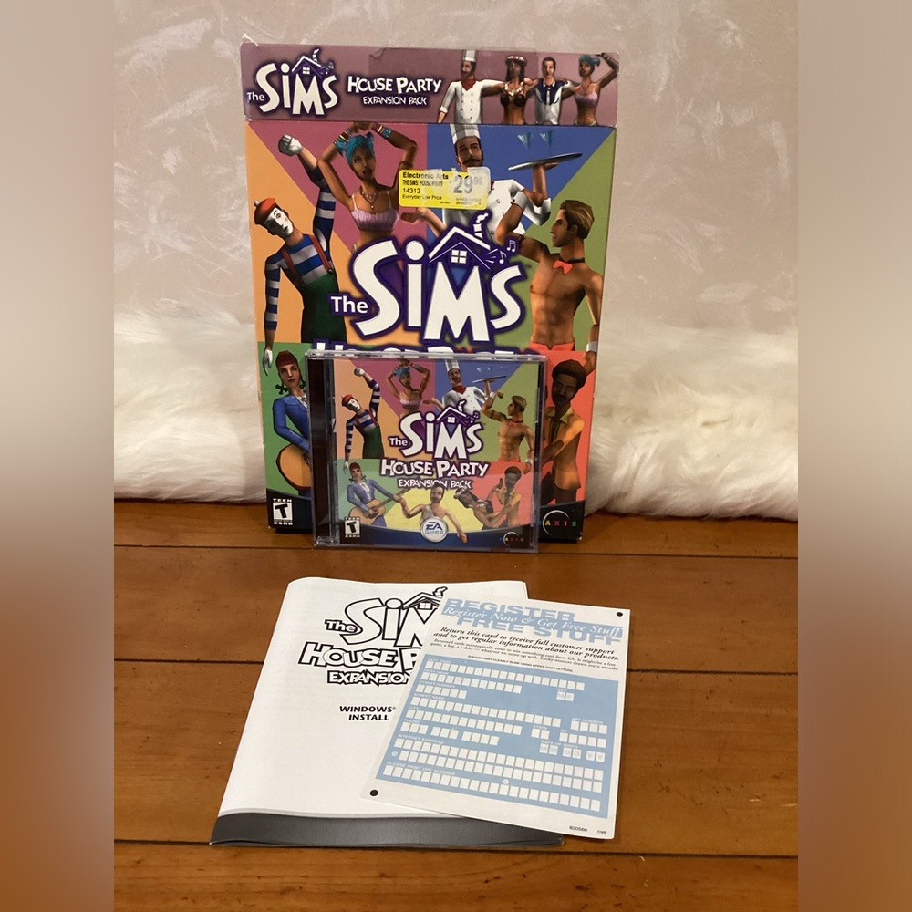 The Sims House Party Expansion Pack PC CD-ROM 2001 EA Maxis Vintage Retro Game